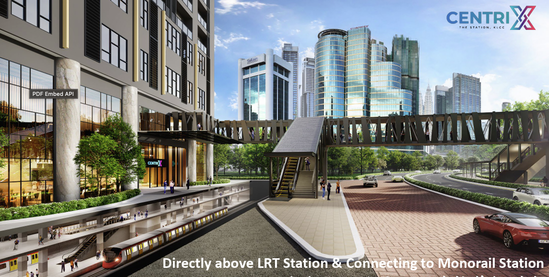 Covered walkway connecting Centrix KLCC to LRT and Monorail stations